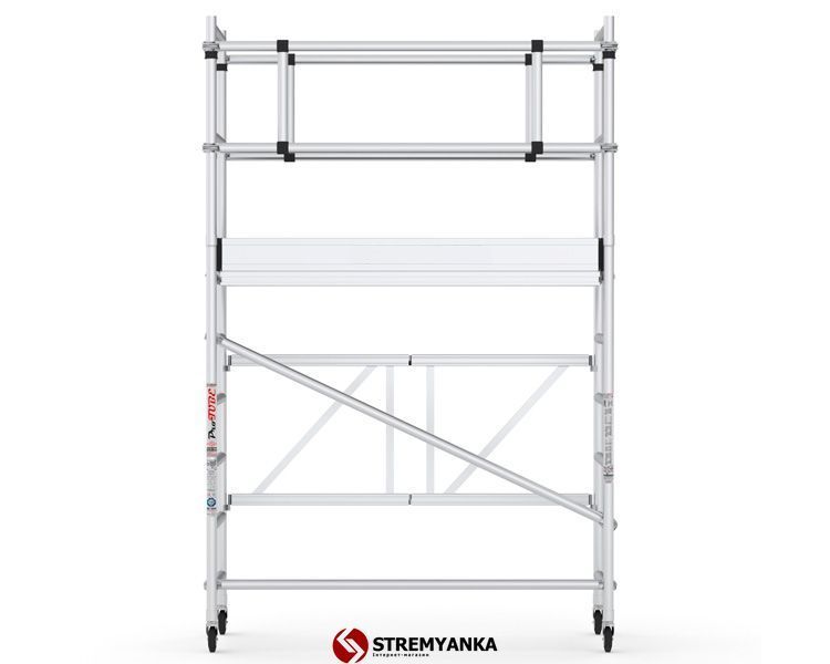 Алюмінієва вишка-тура VIRASTAR Pro Tube F (0,6x1,8) робоча висота 3,65 м ProTUBE F180 фото