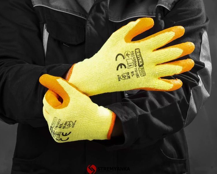 Рукавиці трикотажні з латексним покриттям КВІТКА PRO Recodrag Expert (11" / XXL) (110-1202-11) 110-1202-11 фото