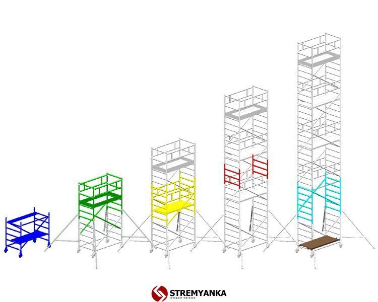 Вышка-тура SVELT JOLLY SCAFFOLD - MODULE A+B+C+2D+E (10,82 м) TJOLLY108 фото