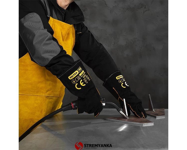 Рукавиці, "краги" для зварювання КВІТКА PRO Expert (10" / XL) (110-1243-IND) 110-1243-IND фото