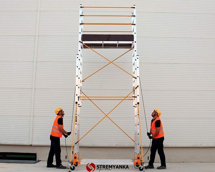 Телескопическая вышка-тура VIRASTAR TELESAFE XL 2x15 ступеней S008_XLN фото