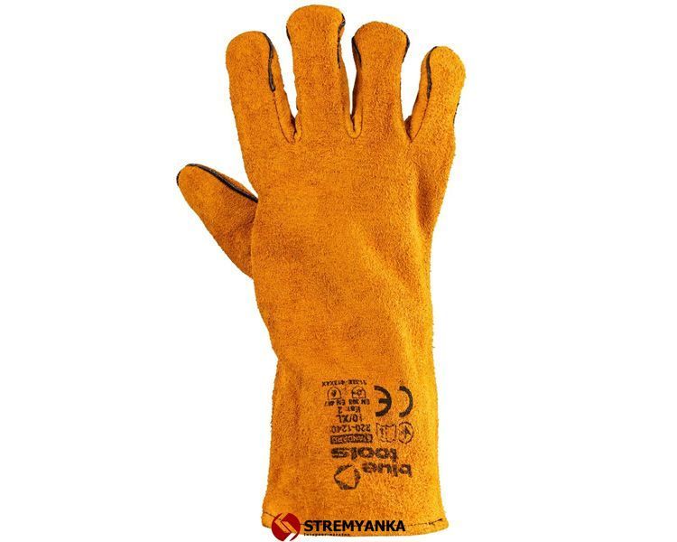 Шкіряні краги зварювальника BLUETOOLS Standard (10" / XL) (220-1240-IND) 220-1240-IND фото