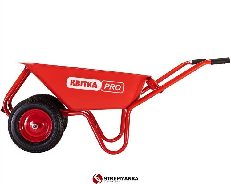 Строительная двухколесная тачка КВІТКА PRO Formula 1 Expert (100 л, 180 кг, PN) (110-4066) 110-4066 фото