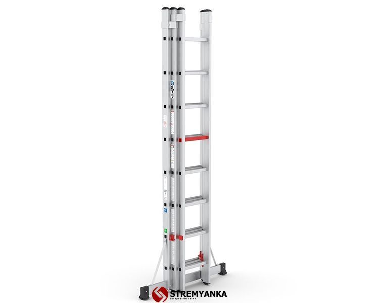 Приставная трехсекционная лестница Triomax Pro VIRASTAR 3x8 ступеней TS075 фото