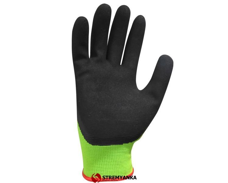 Стрейчеві рукавиці з латексним покриттям КВІТКА PRO SandyGrip Industrial (10" / XL) (110-1221-10-IND) 110-1221-10-IND фото