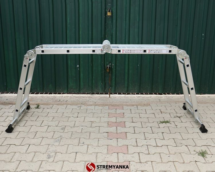Шарнірна драбина-стрем'янка VIRASTAR Acrobat 4x3 сходинки AK011 фото
