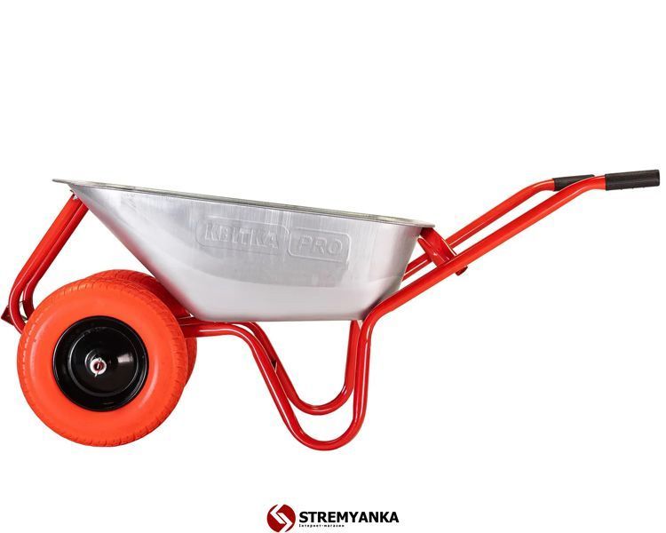 Садовая двухколесная тачка КВІТКА PRO Formula 1 Expert (100 л, 180 кг, PU) (110-4065) 110-4065 фото