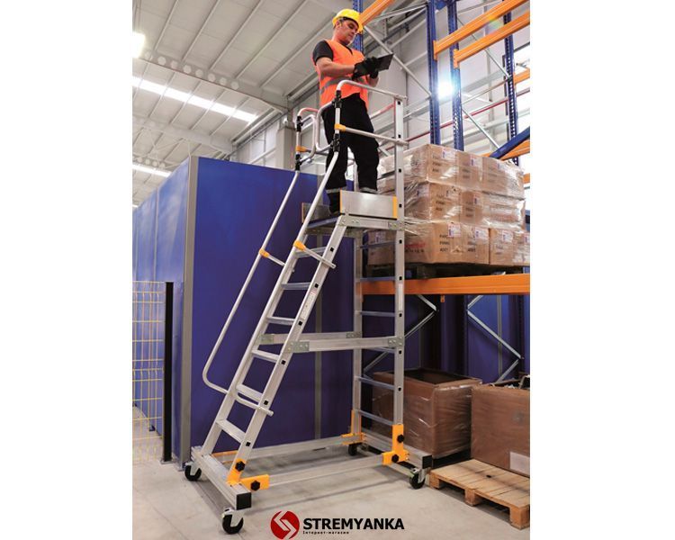 Пересувна драбина з платформою (2,0 м) VIRASTAR VISTA 7+1 RD0012 - 2,0 фото