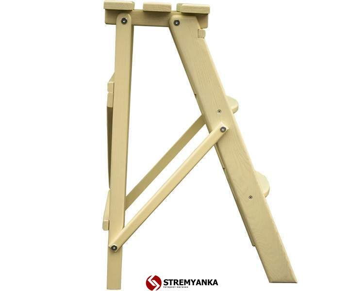 Дерев'яна стрем'янка VIRASTAR WHITE 3 сходинки WSL00060 фото