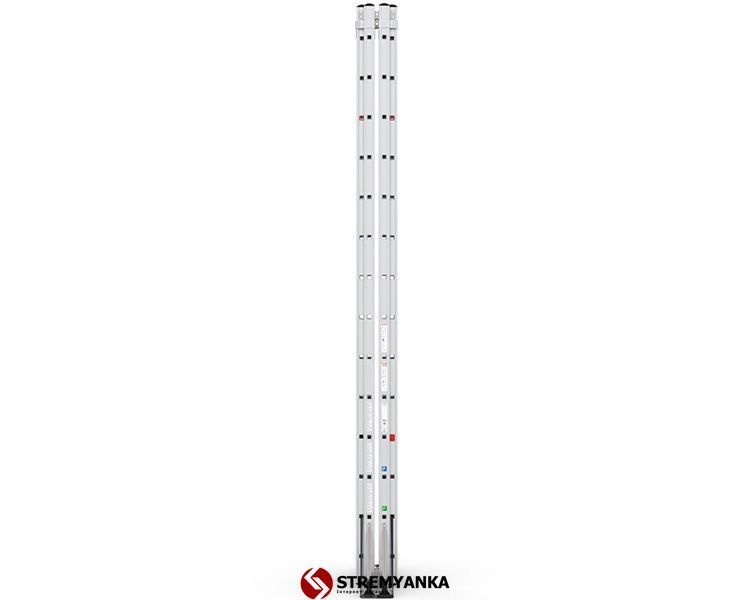 Двухсекционная телескопическая лестница VIRASTAR 2x14 ступеней TA004 фото