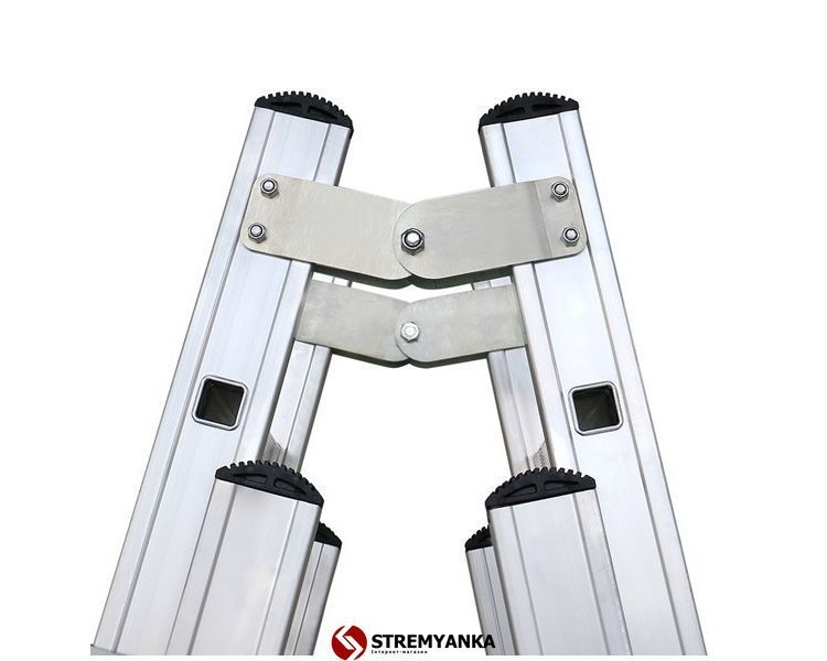 Двухсекционная телескопическая лестница VIRASTAR 2x14 ступеней TA004 фото