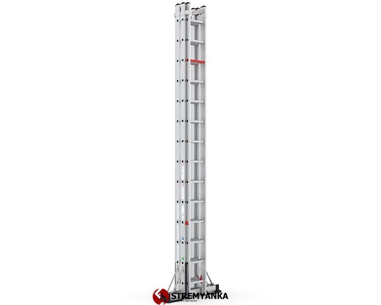 Двухсекционная телескопическая лестница VIRASTAR 2x14 ступеней TA004 фото