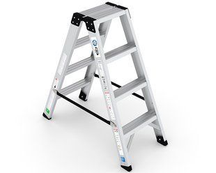 Двухсторонняя стремянка VIRASTAR EVEREST PRO 2x4 ступени EVR-PRO4 фото
