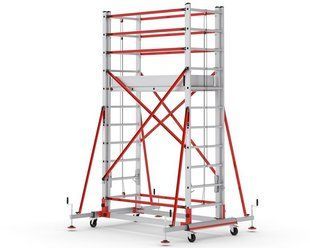 Телескопічна вишка-тура VIRASTAR TELESAFE XL Premium 2x11 сходинок S006_XLN_PR фото