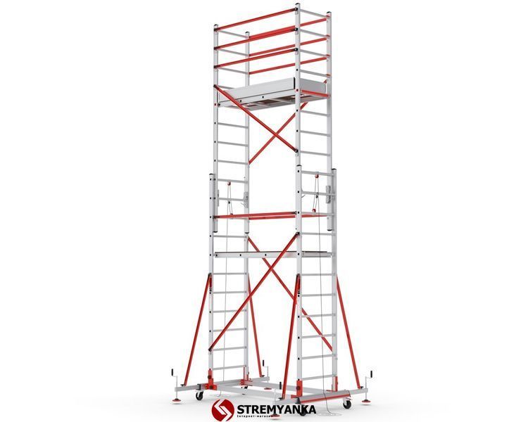 Телескопическая вышка-тура VIRASTAR TELESAFE XL Premium 2x11 ступеней S006_XLN_PR фото