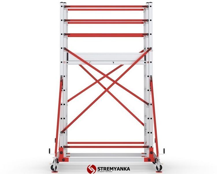 Телескопическая вышка-тура VIRASTAR TELESAFE XL Premium 2x11 ступеней S006_XLN_PR фото