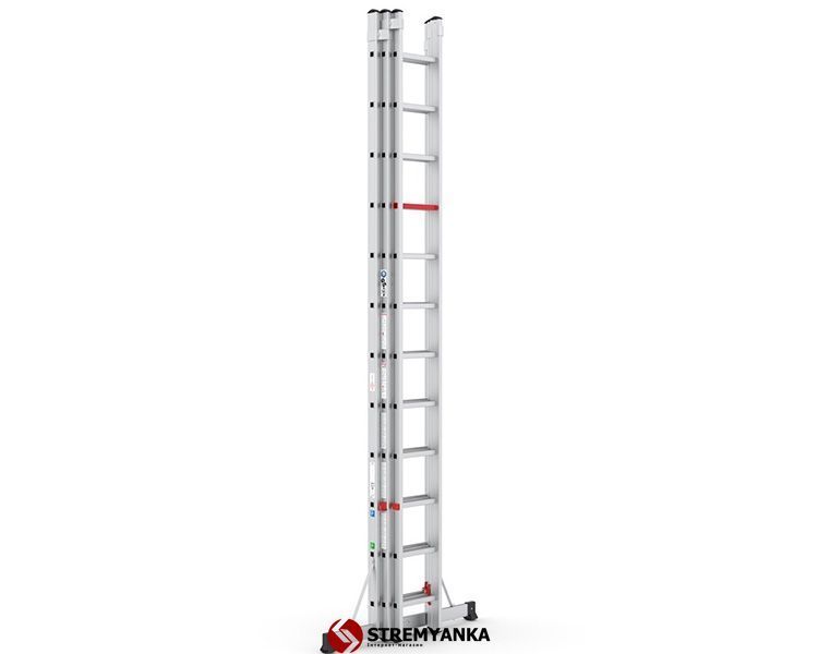 Приставная трехсекционная лестница Triomax Pro VIRASTAR 3x12 ступеней TS105 фото