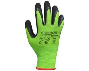 Стрейчеві рукавиці з латексним покриттям КВІТКА PRO SandyGrip Industrial (8" / М) (110-1221-08-IND) 110-1221-08-IND фото