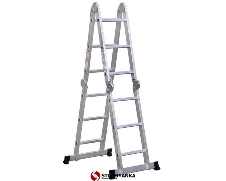 Шарнирная лестница-стремянка с платформой VIRASTAR Acrobat 4x3 ступеней AK011-P фото