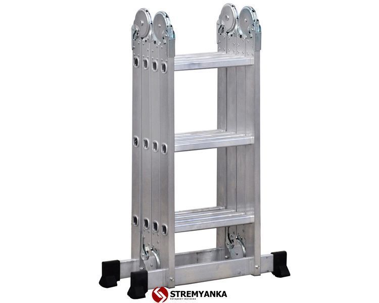 Шарнирная лестница-стремянка с платформой VIRASTAR Acrobat 4x3 ступеней AK011-P фото