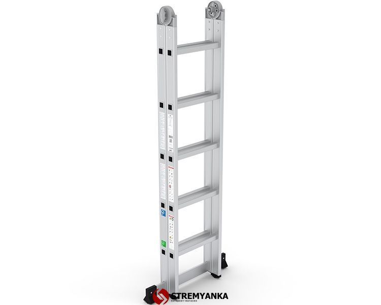 Шарнірна двосекційна драбина VIRASTAR 2x5 сходинок K3 фото