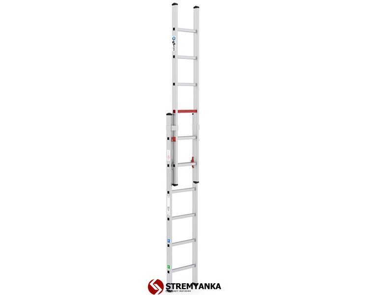 Двухсекционная алюминиевая лестница Duomax Pro VIRASTAR 2x6 ступеней TS6040 фото