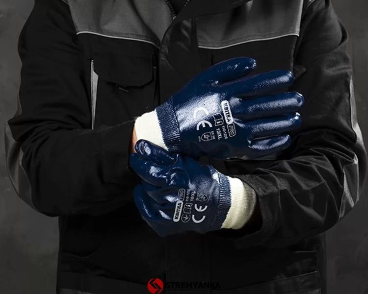 Рукавиці з нітриловим покриттям КВІТКА PRO Industrial (10" / XL) (110-1208-10-IND) 110-1208-10-IND фото