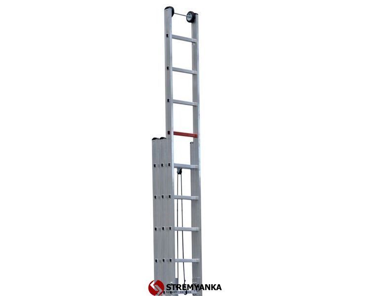 Драбина алюмінієва професійна з канатною тягою VIRASTAR (3х10) MS100 фото