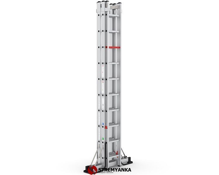 Двухсекционная телескопическая лестница VIRASTAR 2x10 ступеней TA003 фото