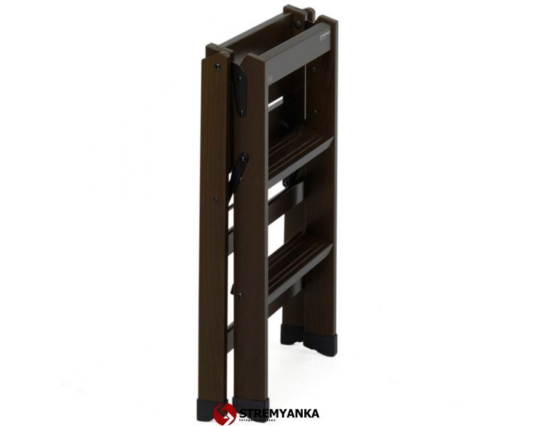 Складана стрем'янка-табурет FOPPAPEDRETTI Lo Sgabello венге 3 сходинки 9900340086 фото