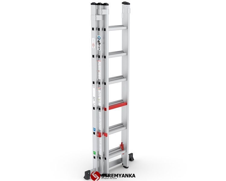 Приставная трехсекционная лестница Triomax Pro VIRASTAR 3x6 ступеней TS6060 фото