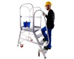 Драбина з платформою SVELT PALCO 3 сходинки з 1 поручнем SPALCO203 фото