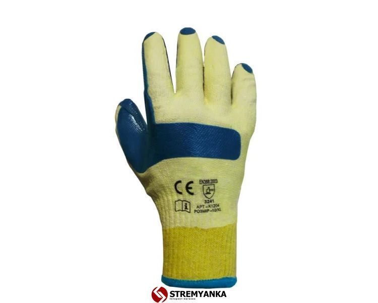 Перчатки с латексным покрытием для стекла BLUETOOLS Expert (10" / XL) (220-1204-10) 220-1204-10 фото
