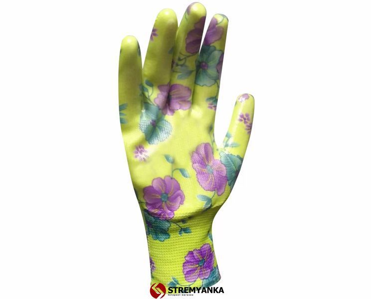 Рукавиці з нітриловим покриттям КВІТКА PRO Garden Standard (7" / S) (110-1235-07-IND) 110-1235-07-IND фото