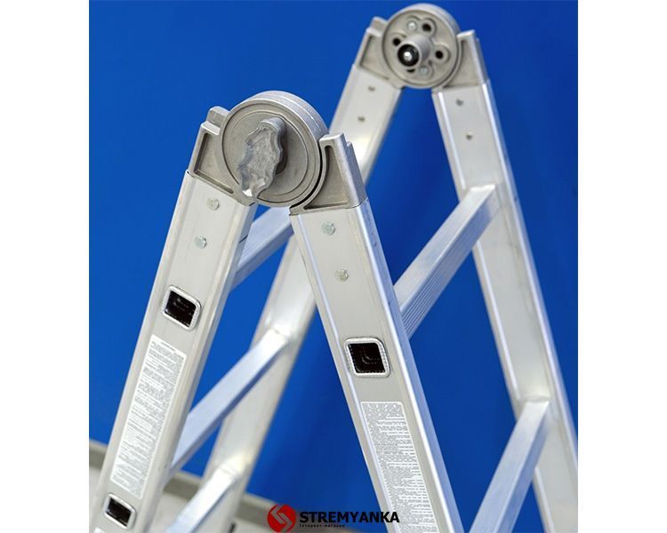 Шарнирная двухсекционная лестница VIRASTAR 2x3 ступени K2 фото