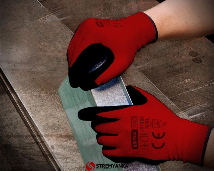 Стрейчеві рукавиці з латексним покриттям КВІТКА PRO Recodrag Expert (10" / XL) (110-1203-10) 110-1203-10 фото