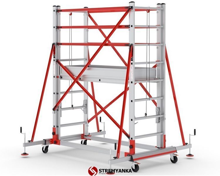 Телескопічна вишка-тура VIRASTAR TELESAFE XL Premium 2x8 сходинок S004_XLN_PR фото