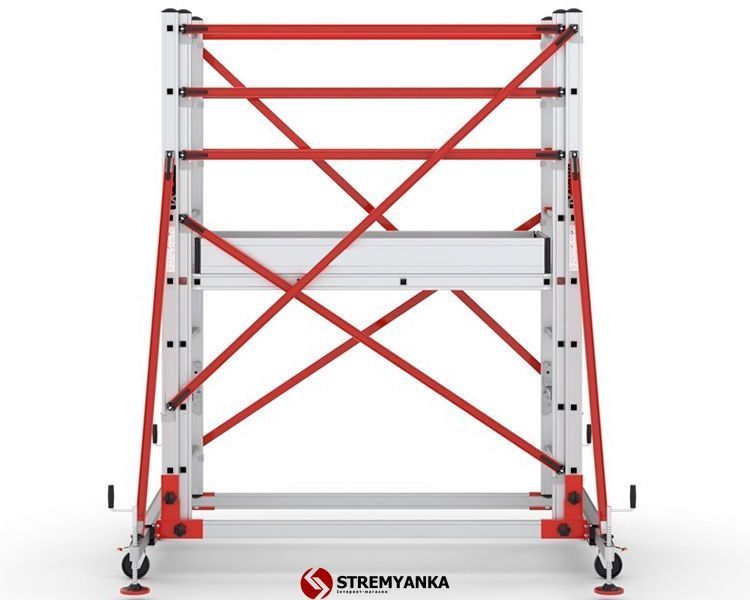 Телескопічна вишка-тура VIRASTAR TELESAFE XL Premium 2x8 сходинок S004_XLN_PR фото