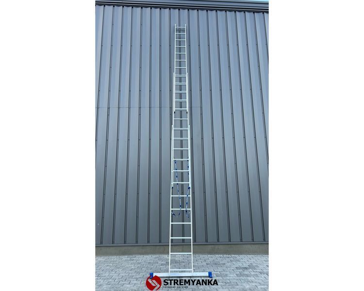 Алюминиевая трехсекционная лестница 3x12 ступеней TRIOMAX VIRASTAR VTL312SP-01 фото