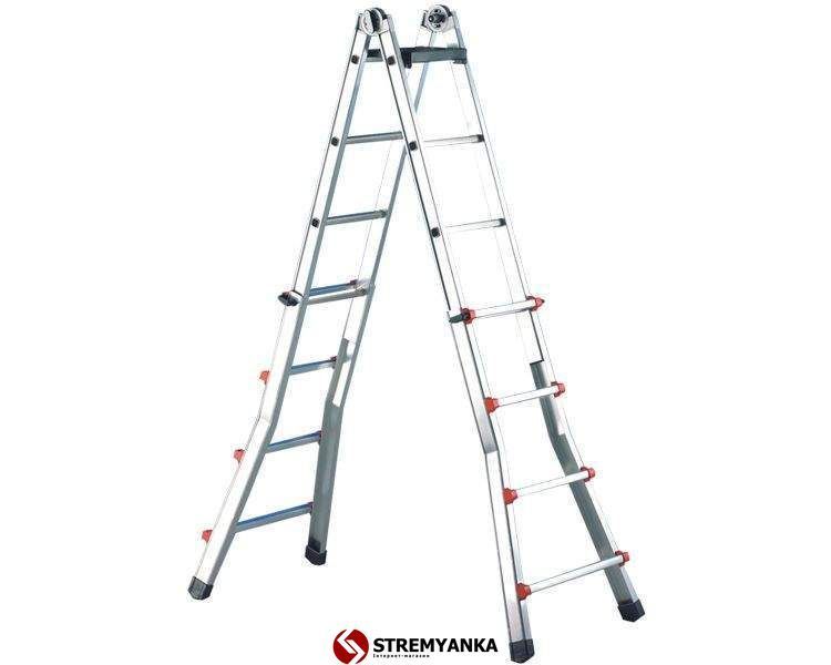 Телескопічна драбина SVELT SCALISSIMA 7+7 сходинок SSCAL007 фото